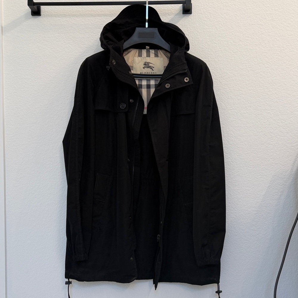 Burberry Men’s Black Hooded Coat